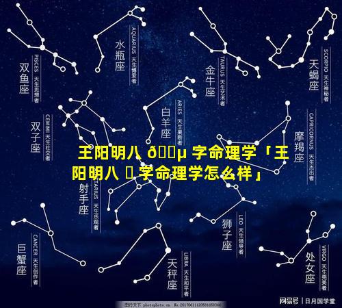 王阳明八 🐵 字命理学「王阳明八 ☘ 字命理学怎么样」